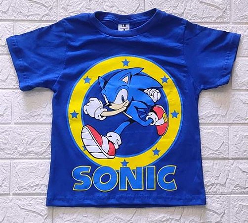 Camiseta Infantil Menino Estampa Personagem Sonic a mais vendida