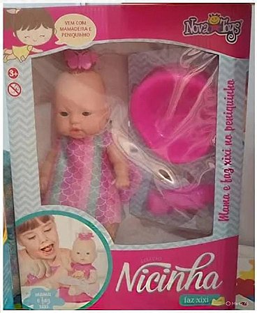 Boneca Infantil Nicinha Faz Xixi No Peniquinho U