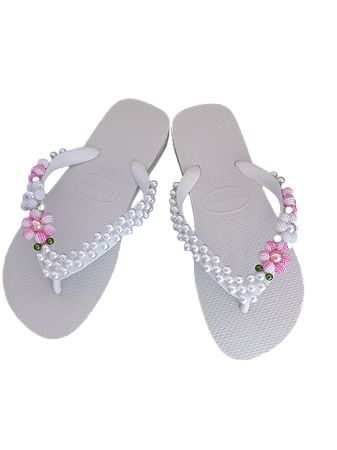 Chinelo Havaianas Top Decorados Branco  mesclado