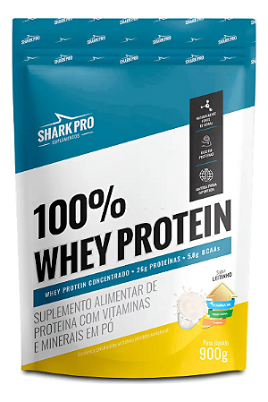 WHEY 100% SHARK PRO 900G Sabor Leitinho