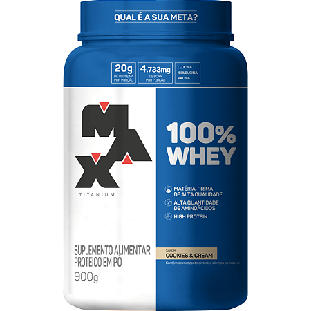 POTE 100% WHEY MAX TITANIUM 900G Sabor Cookies