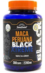 Sunfood Maca Peruana Black Xtreme Maca + Zma Pote 300 Caps