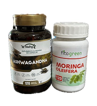 ASHWAGANDA + MORINGA 120 CAPSULAS cada