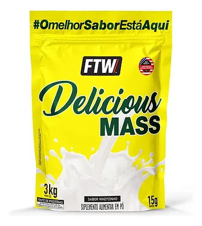 Delicious Mass Hipercalórico Refil 3kg Sabor Wheyzinho - FTW