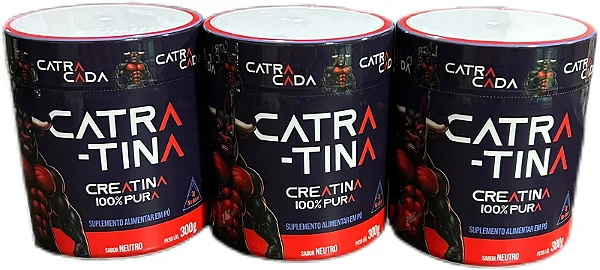 OFERTA BLACK FRIDAY - CATRA-TINA 3 UNIDADES CREATINA PURA 300G CADA