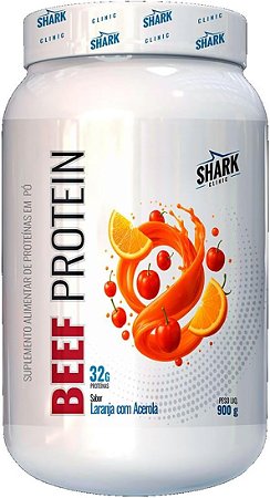 Beef Protein Zero Lactose Pote 900g Shark Pro Laranja Com Acerola