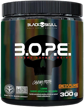 Pré Treino BOPE - Black Skull 300g Sabor Limão