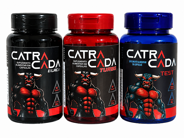 KIT TRIO DO HEXA - CATRACADA TESTO + BLACK + TURBO