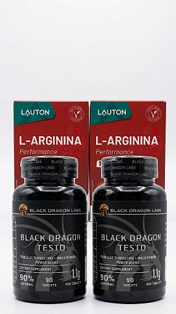 KIT 2 DRAGON TESTO + 2 L-ARGININA frete gratis