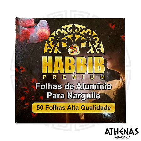 PAPEL ALUMÍNIO PARA NARGUILE - HABBIB PREMIUM - 50 FOLHAS