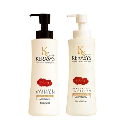 Kerasys - Oriental Premium Red Camellia Oil EX Volume & Repair - Shampoo + Condicionador 600ml