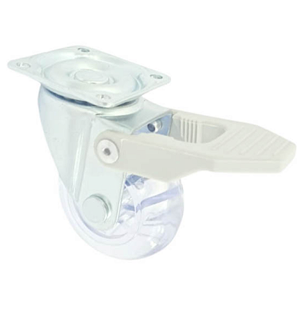 Rodízio Gel Giratório de Placa com Freio 2''