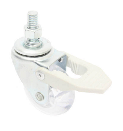 Rodízio Gel Giratório de Rosca com Freio 2''