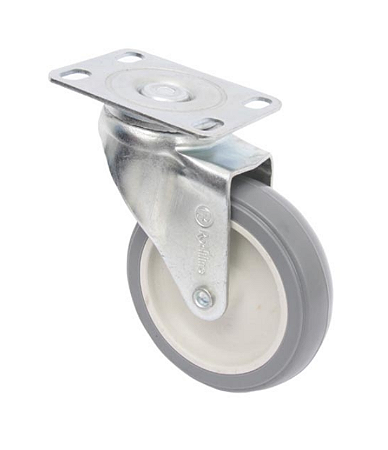 Rodízio PVC Giratório de Placa 3''