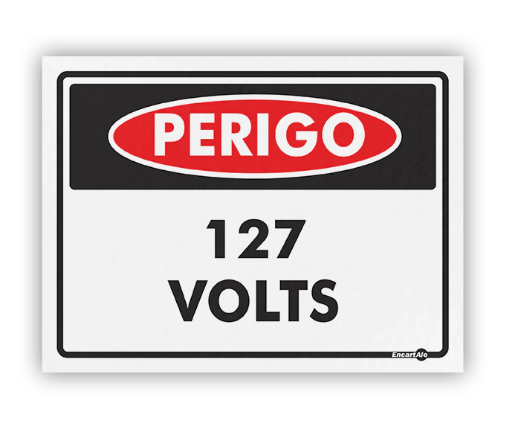 Placa - Perigo 127 V