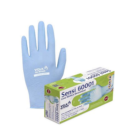 Luva Nitrílica Descartável Sensi Sem Amido