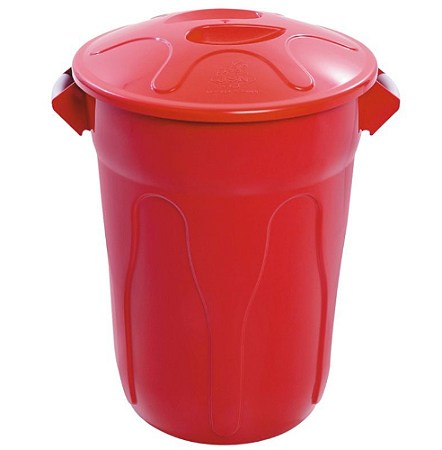 Lixeira Plástica Tipo Balde com Tampa 60L, 100L (diversas cores)