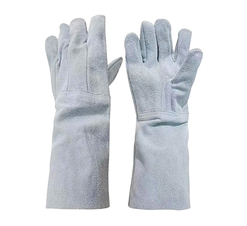 Luva Couro Raspa Punho 20cm