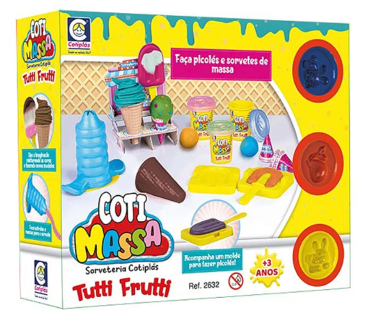 Massinha de Modelar - Diver Massa - Sorveteria - 4 Potes - Divertoys