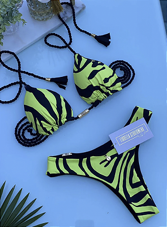 BIQUÍNI CAMÉLIA DUPLA FACE ZEBRA ELECTRIC