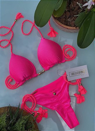 BIQUÍNI GEOVANELLA EDEN ROSA NEON