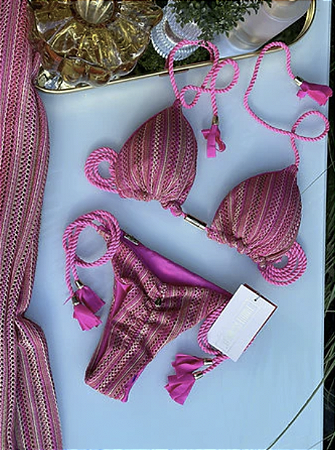 BIQUÍNI GEOVANELLA TRICOT ROSA CHÁ