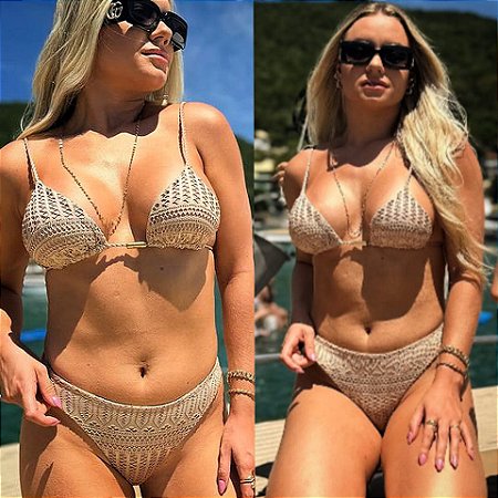 BIQUÍNI GEORGINA RENDA DEL MARE CARAMELO