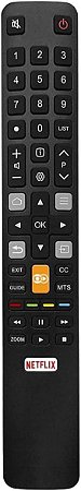 Controle remoto para Smart TV TCL RC802N - Tecla NETFLIX e Globoplay