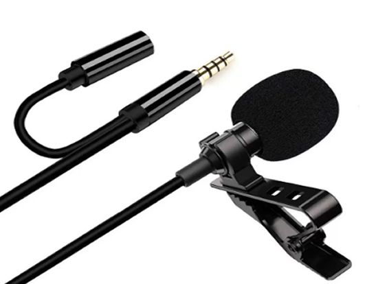 Microfone lapela Lavalier universal 3.5 auxiliar