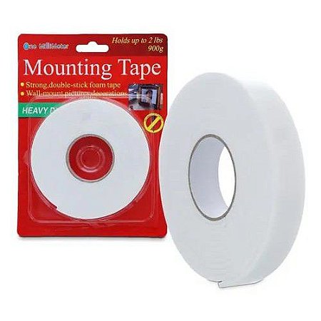Fita Dupla Face 1,7cm X 3,8 Metros Mounting Tape