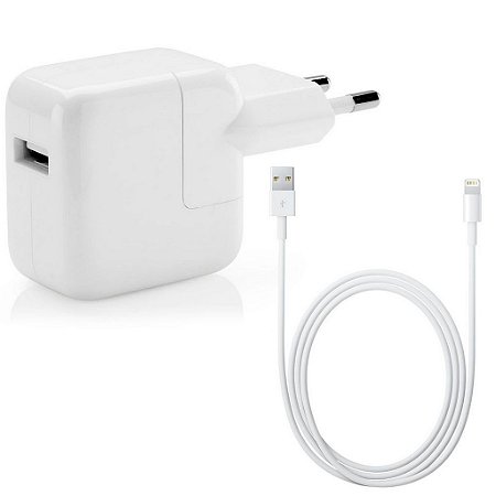 Carregador 15W iPad, iPad mini, iPad Air, iPad Pro Completo Fonte + Cabo de Dados Lightning