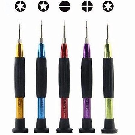 Kit 5 Chaves De Precisão Para Manutenção de Celular E Eletrônicos