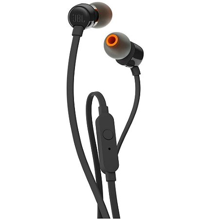 Fone de Ouvido JBL TUNE T110 by HARMAN  Intra-Auricular com Microfone - Preto