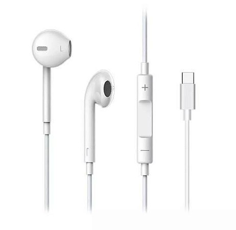 Fone De Ouvido Stereo Earpods Tipo C para Xiaomi MI 8, MI 9, SE