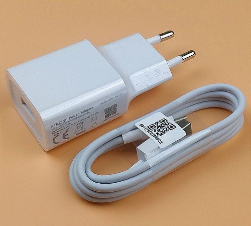 Carregador Xiaomi Turbo MDY-08-EI e cabo Micro USB para Redmi NOTE 6 PRO e Redmi A2 LITE