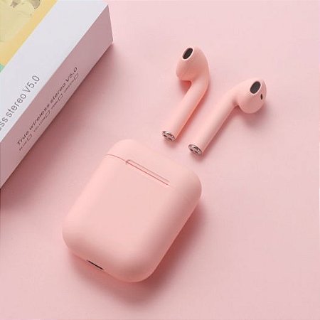 Fone de Ouvido inPods 12 Bluetooth para Iphone e Android - Rosa Pink
