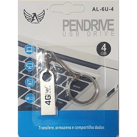 Pen Drive 4GB Altomex AL-6U-4 com Chaveiro