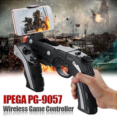 Controle Ipega 9057 Phantom ShoX Blaster Bluetooth Gun, gamepad, jogo de tiro