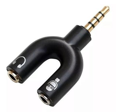 Adaptador P3 com 2 Saídas P2 para Fone e Microfone - Lelong