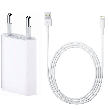 Carregador Completo Turbo 10W H'MASTON CB01 + Cabo Lightning para Iphone 5, Iphone 6, Iphone 7, Iphone 8 e iphone X