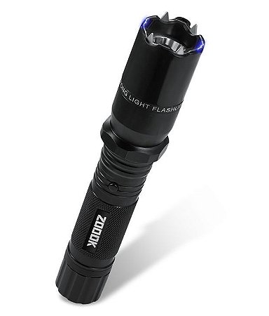 Lanterna de Choque Taser Police 288 com Mira Laser Multifunction Dimming Light Flashlight 42.000V