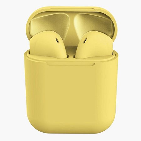 Fone de Ouvido Wireless inPods 12 TWS Bluetooth 5.0 para Iphone e Android - Amarelo