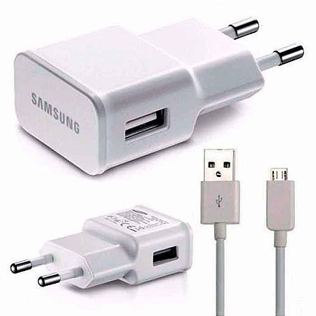 Carregador de parede Micro USB para Smartphone Samsung Galaxy - Branco