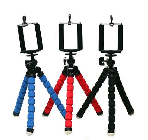 Mini Tripé Flexível Universal câmeras Smartphone Tablets GPS