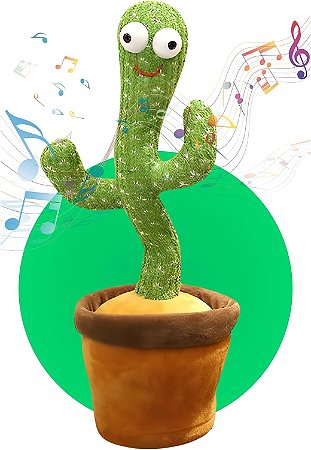 Cacto Brinquedo Dançante e Falante - Diversão Garantida com 120 Músicas e Luzes Piscantes