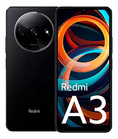 Smartphone Xiaomi Redmi A3, 128GB, 4GB RAM, Tela 6.7", Preto