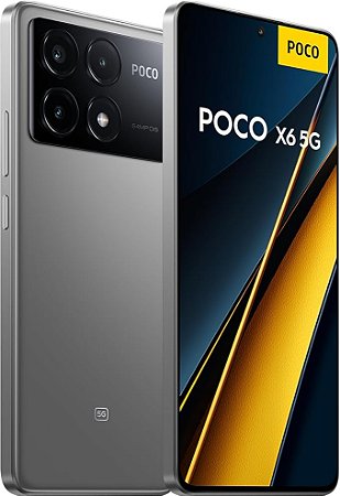 Smartphone Xiaomi POCO X6 PRO 5G NFC 256GB e  8GB de RAM Câmera Tripla 64MP - Cinza