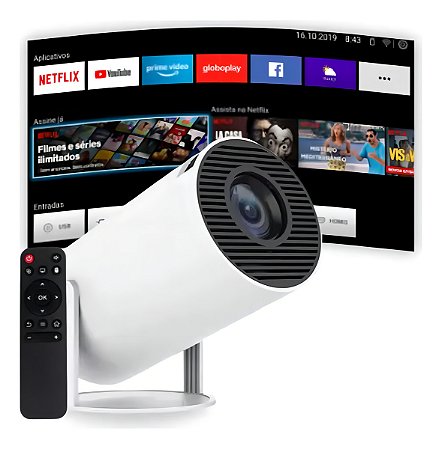 Mini Projetor Portátil 4K Android Wifi Full HD