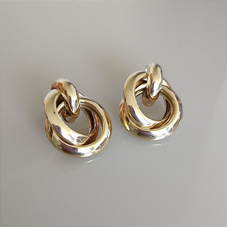 Brinco Entrelaçado Tradicional - Ouro G