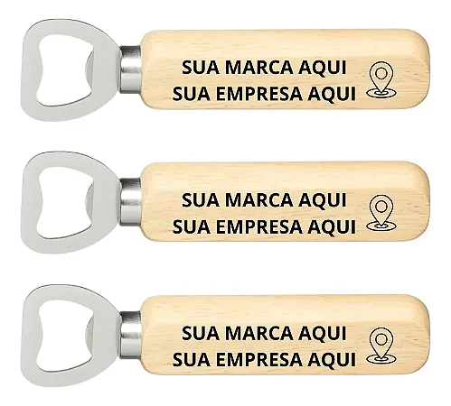 Abridor Garrafa cabo Madeira (gravação a Laser)